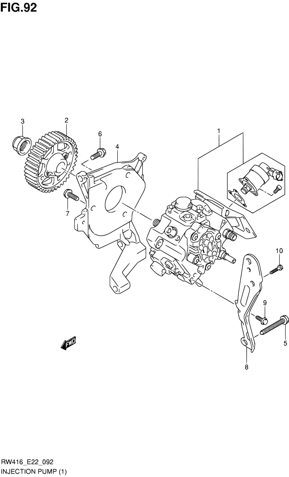 RW416D (MAGYAR) — Engine › 92 - INJECTION PUMP (RW416D)
