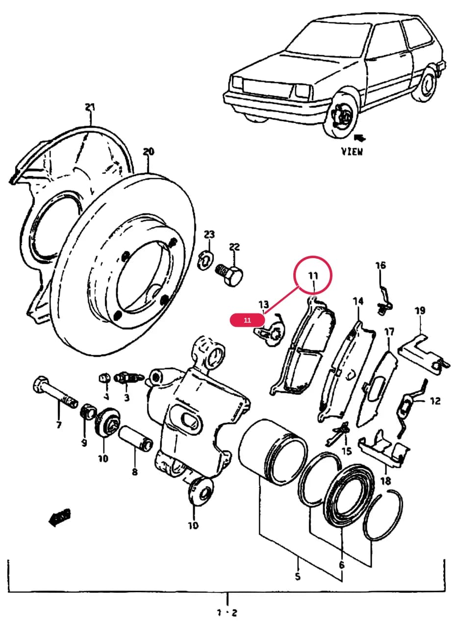 SA310 (E01) — Brake › 99 - FRONT BRAKE