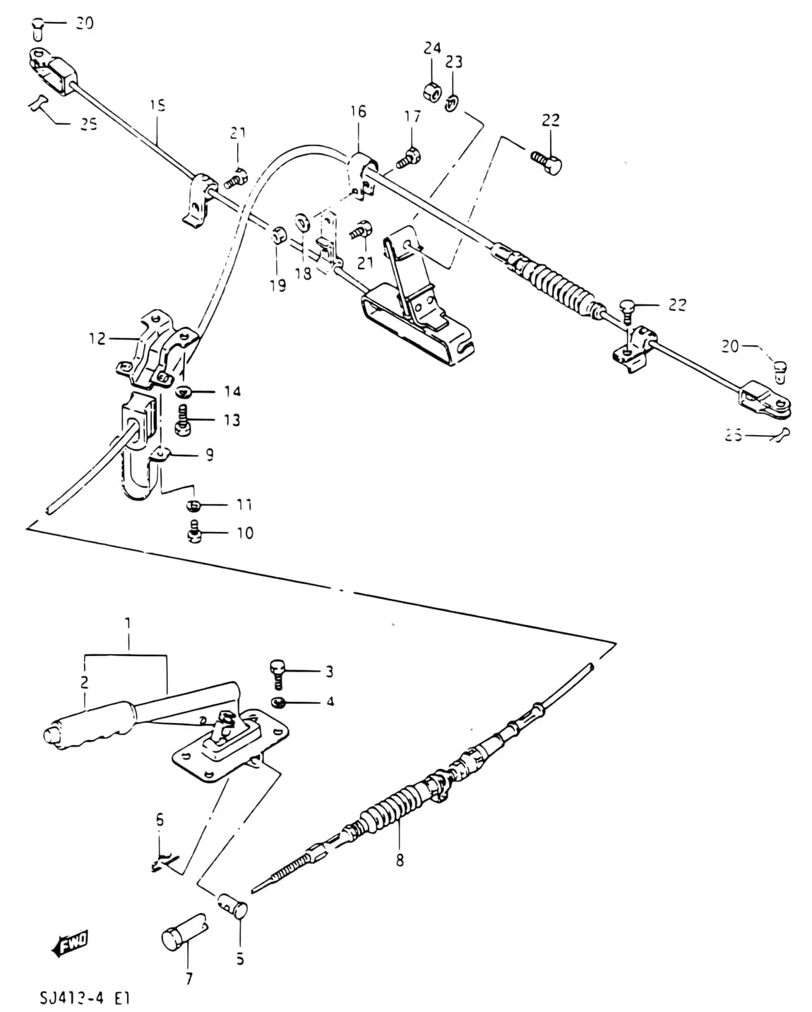 SJ413Q-4/SJ413V-4/SJ413W-4 (E01) — Brake › 84 - PARKING BRAKE