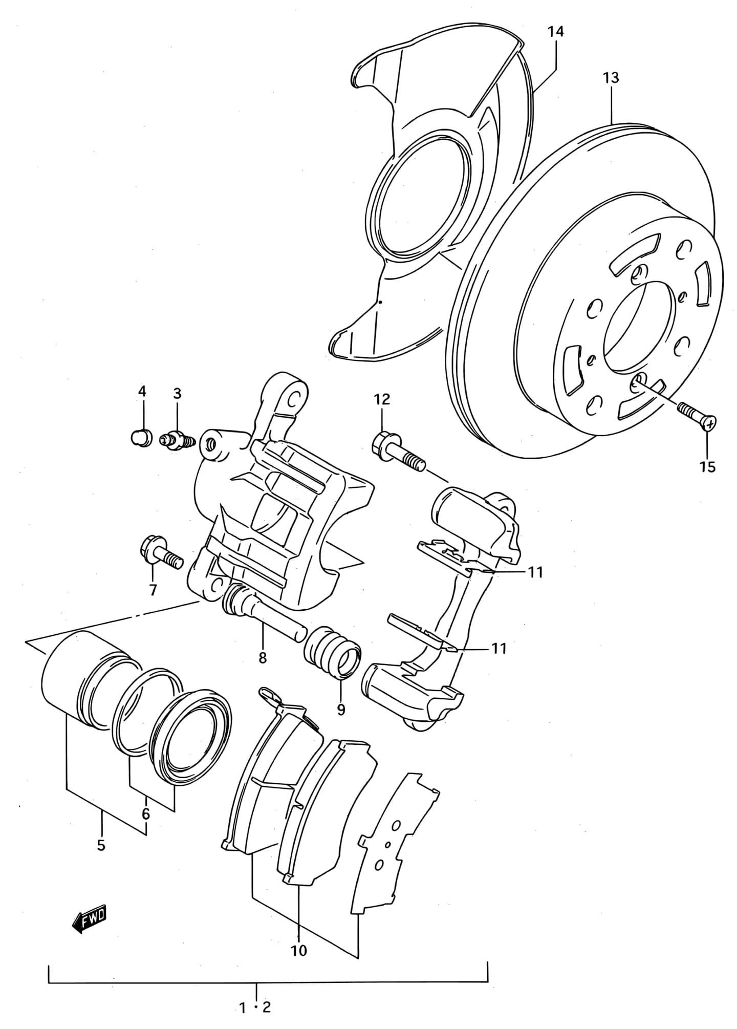 .PISTON & SEAL SET — SF413 (E01) — Brake › 220 - FRONT BRAKE CALIPER (GL,GS,SDX,GLX)