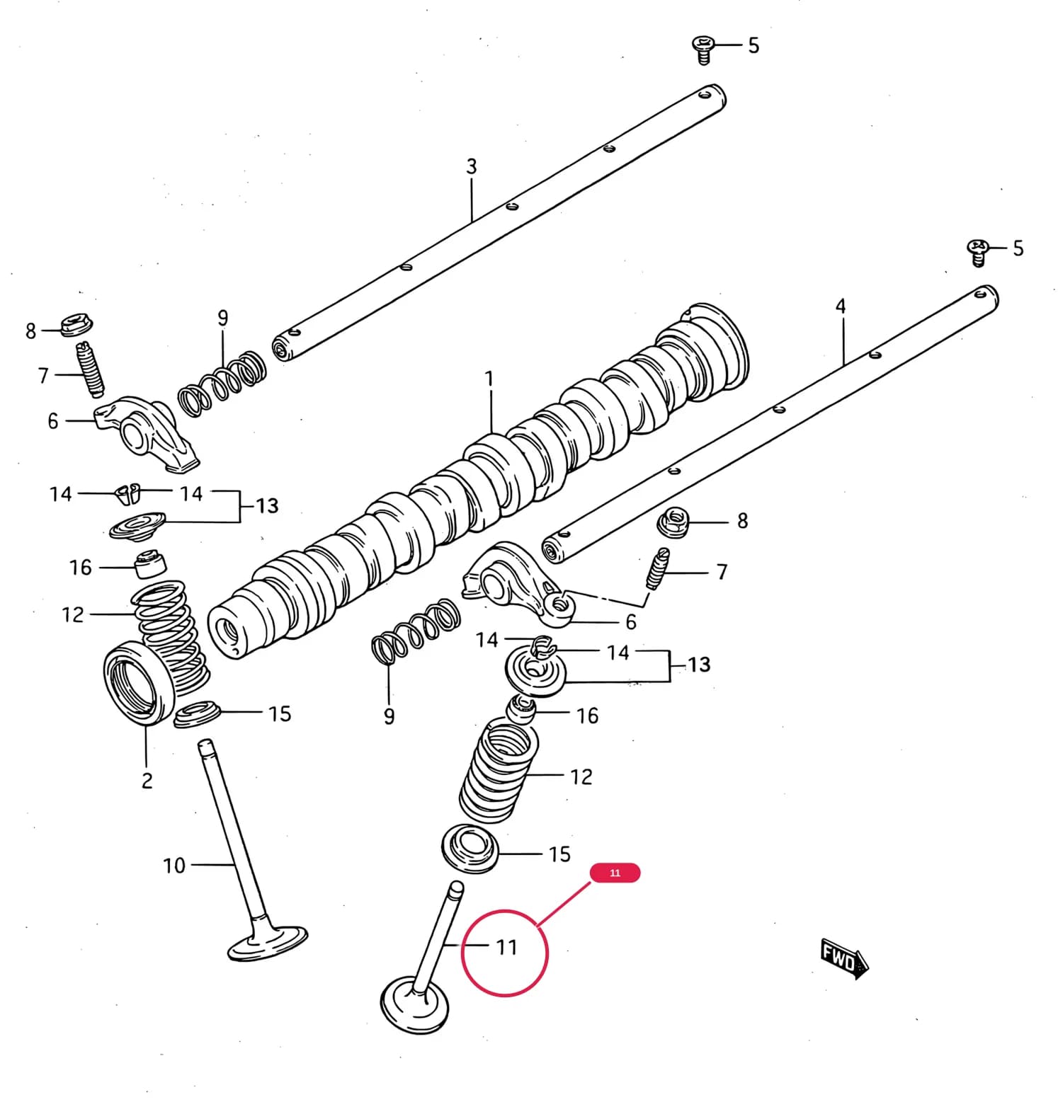 2WD,4WD:<-12915-82050 — SF413 (E01) — Engine › 17 - CAM SHAFT (OHC)