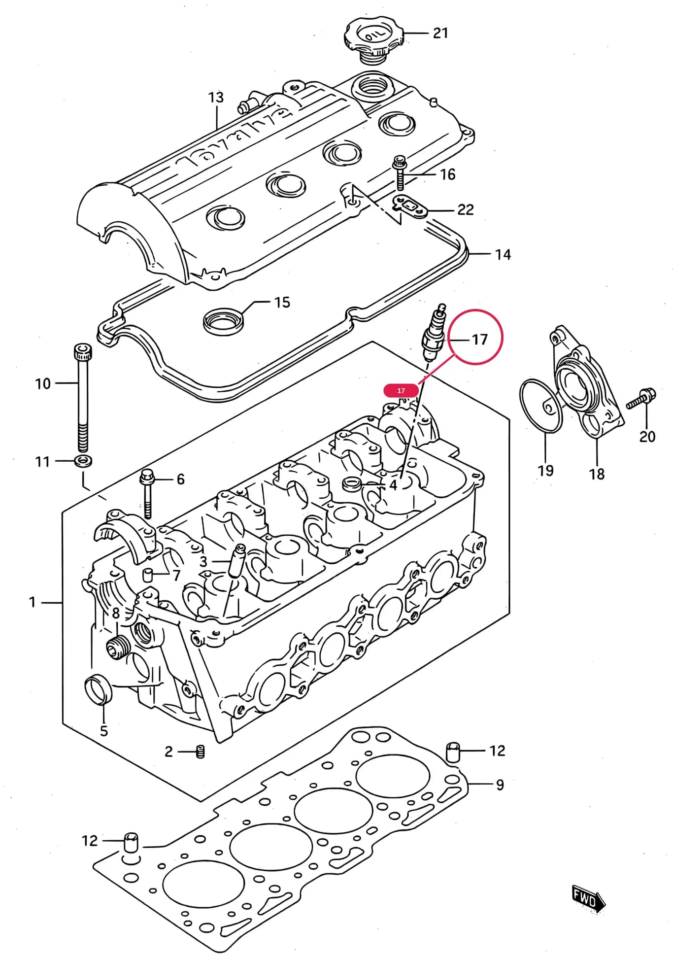 SF416 (E01) — Engine › 2 - CYLINDER HEAD