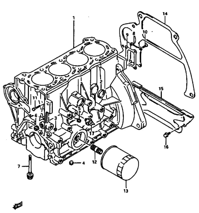 SE416 (Santana) — Engine › 3 - BLOCK ASSY