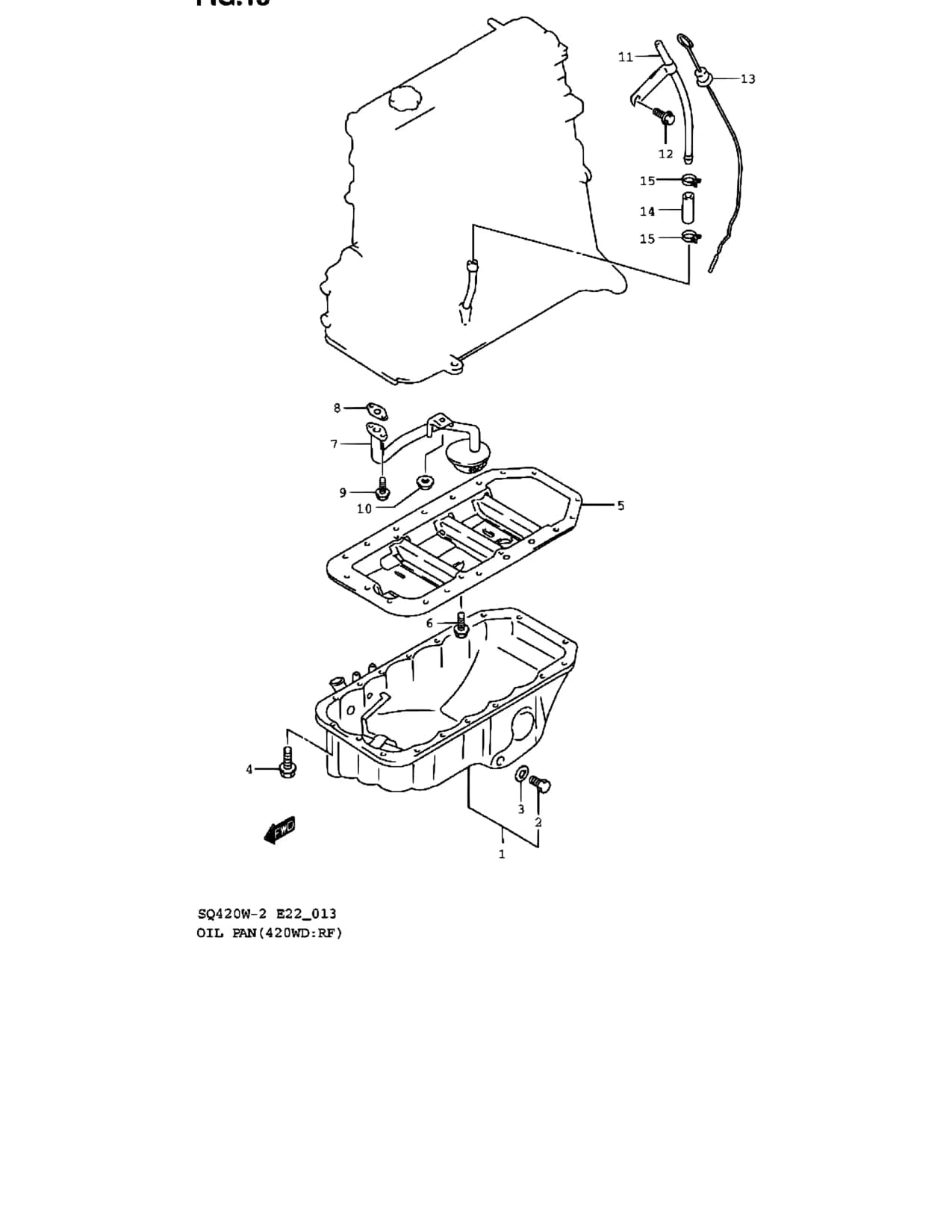 SQ420WD-2 — Lubrication › 13 - OIL PAN (SQ420WD:RF)