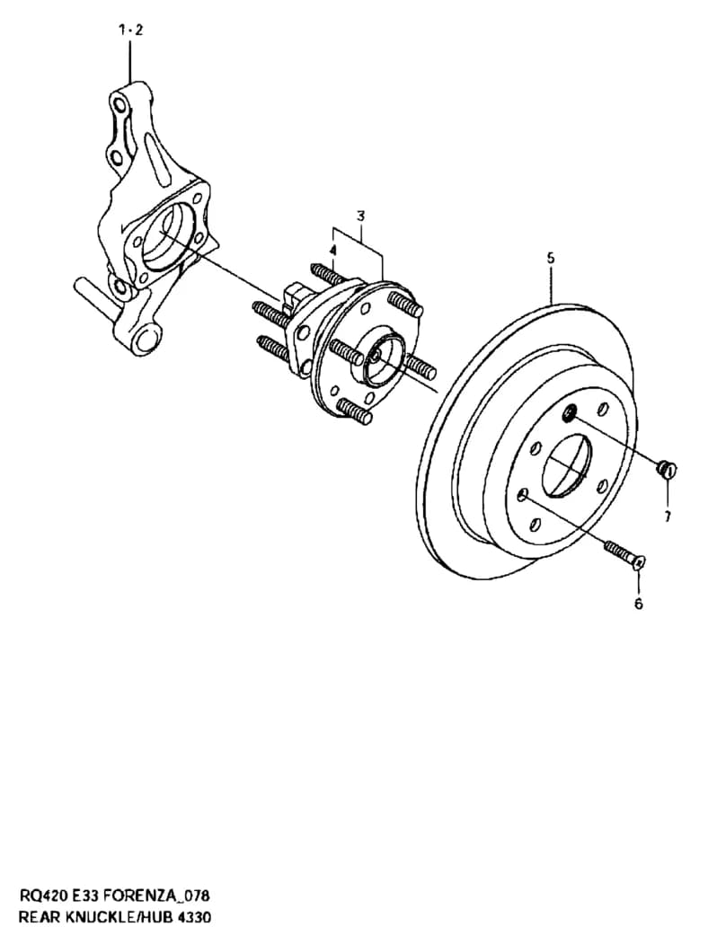 RQ420 (MY 2005) — Suspension › 78 - REAR KNUCKLE/HUB