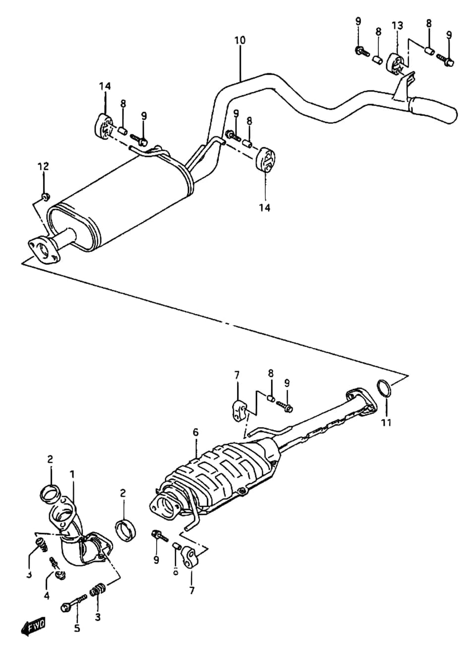 SE416 (E03,E33:MY 1992) — Exhaust › 34 - MUFFLER (C:4 VALVE)