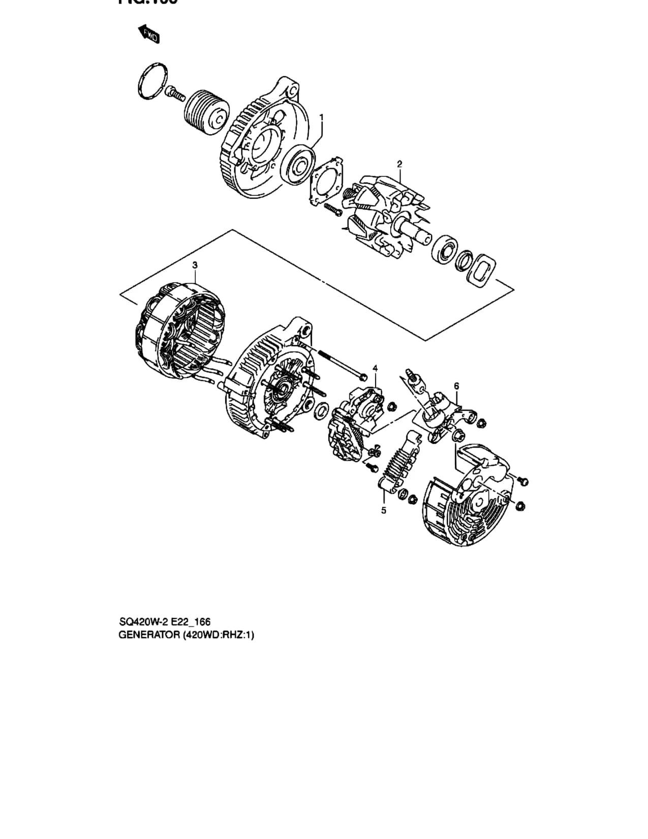 SQ420WD-2 — Engine Electrical › 166 - GENERATOR (SQ420WD:RHZ:%JSAFTD82V00119468)