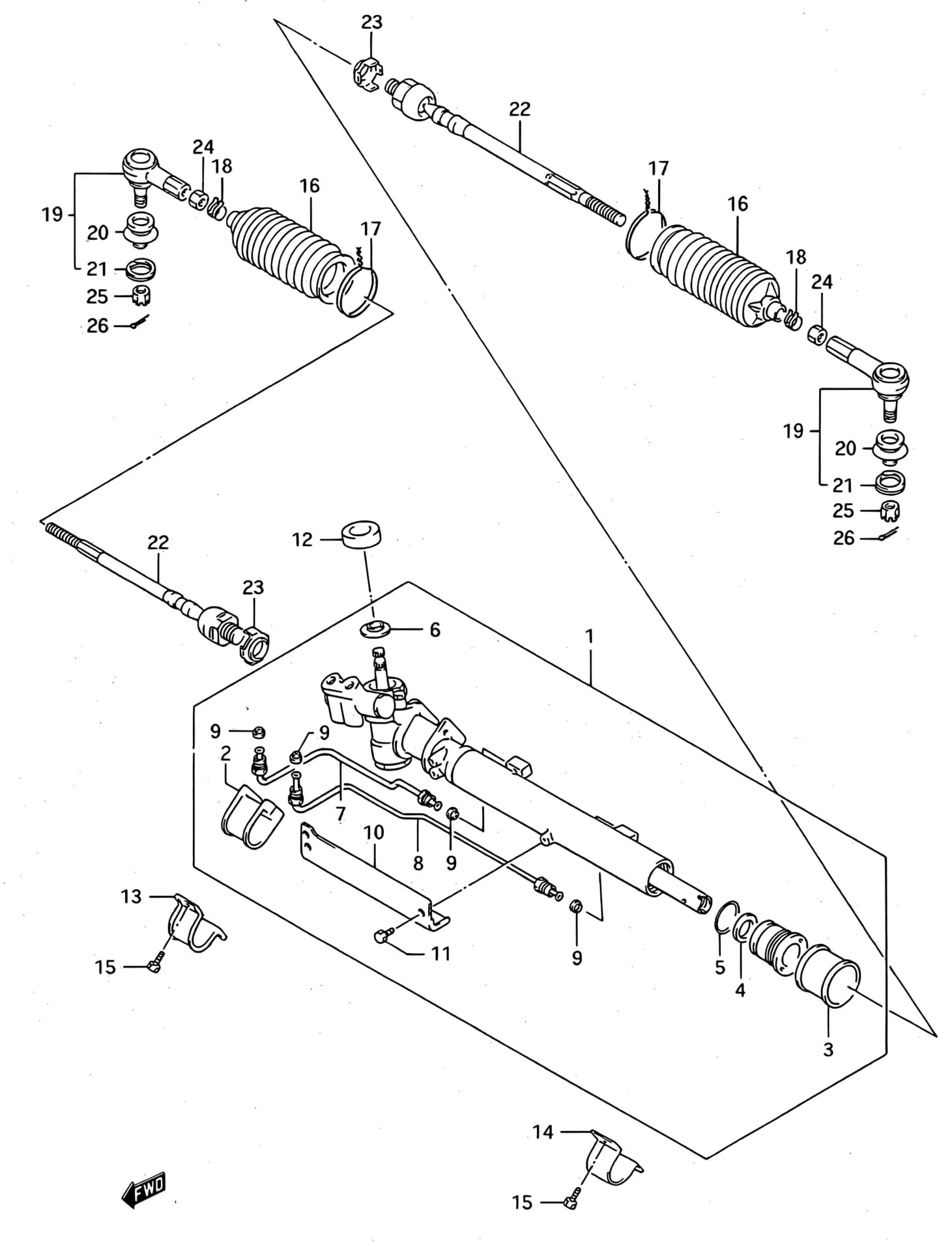 2WD:<-48830-60B10 — SF413 (E01) — Steering › 196 - PS UNIT (TYPE 1:E12,E30,E35)