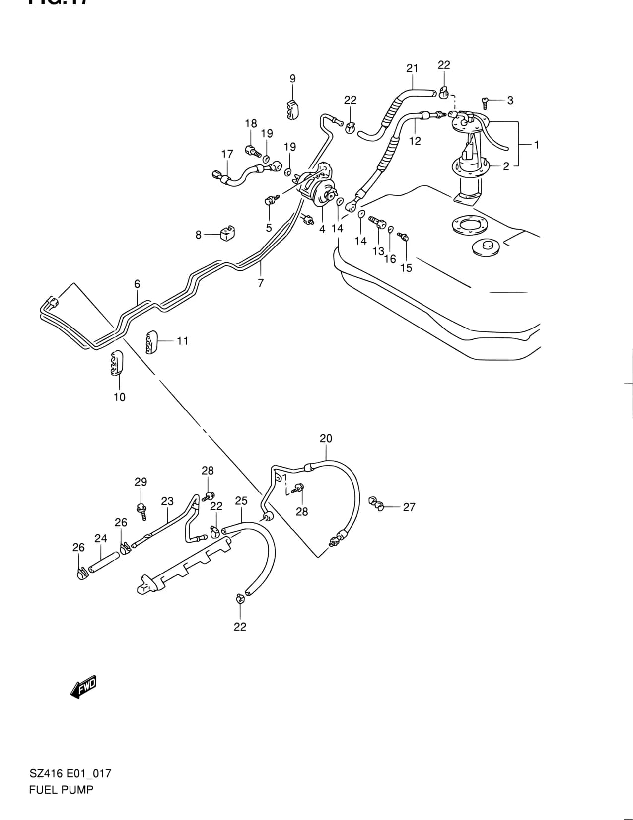 SZ416 (E01,E02,E22,E24,E43) — Fuel › 17 - FUEL PUMP
