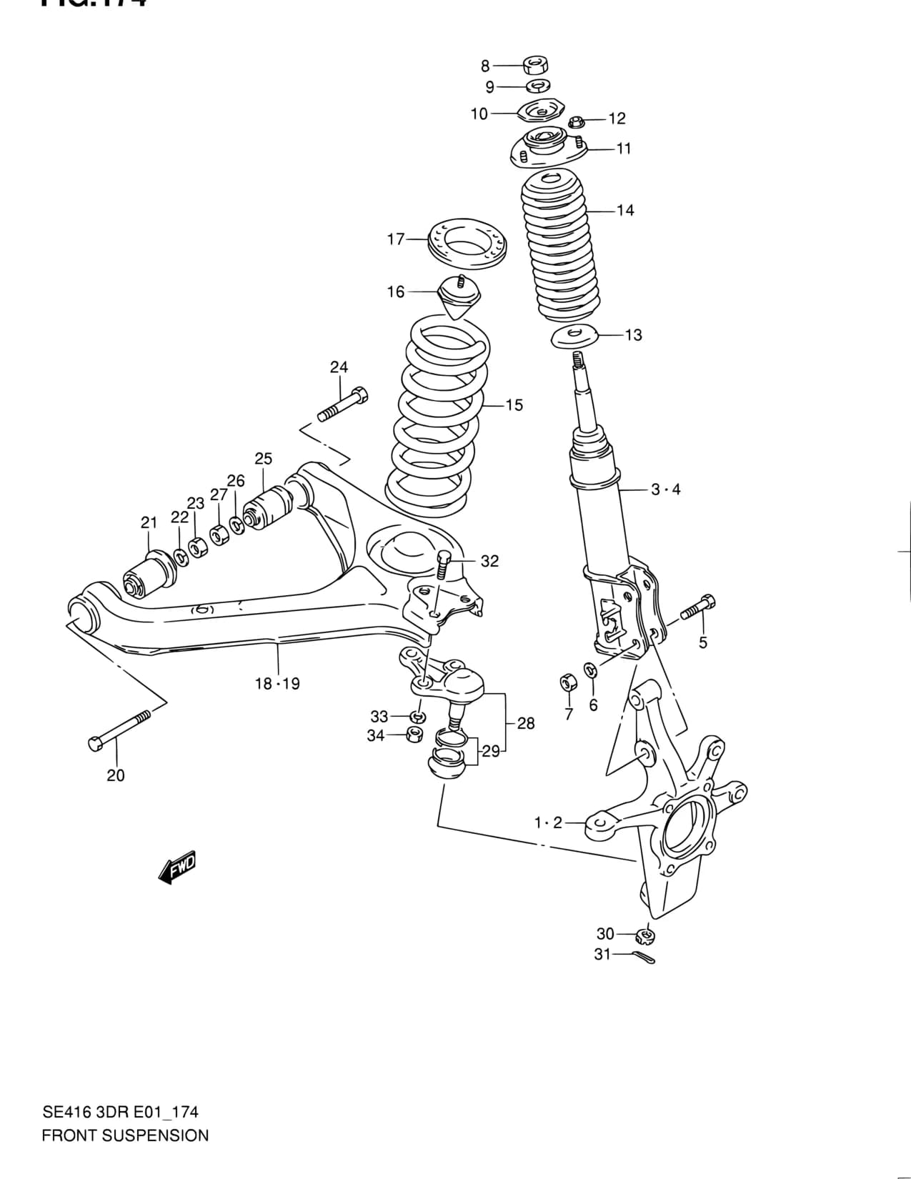 SE416 (3DR) — Suspension › 174 - FRONT SUSPENSION
