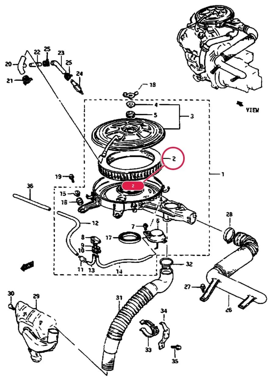 SA310 (E01) — Engine › 19 - AIR CLEANER (E02,E15,E16,E18,E19,E22,E25,E26,E35,E39,E41,E46,E54)
