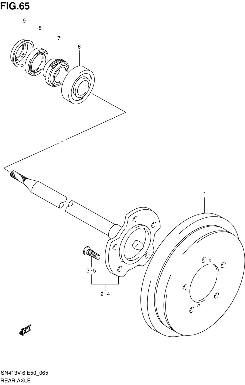 SN413V-7 (E50) — Suspension › 65 - REAR AXLE