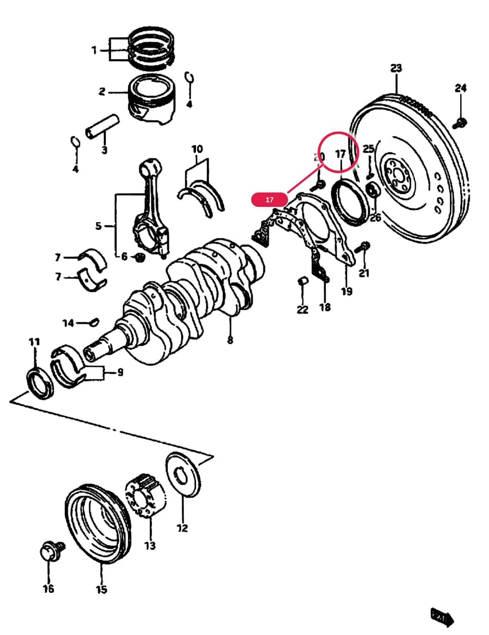 SB308 (E01) — Engine › 7 - CRANKSHAFT