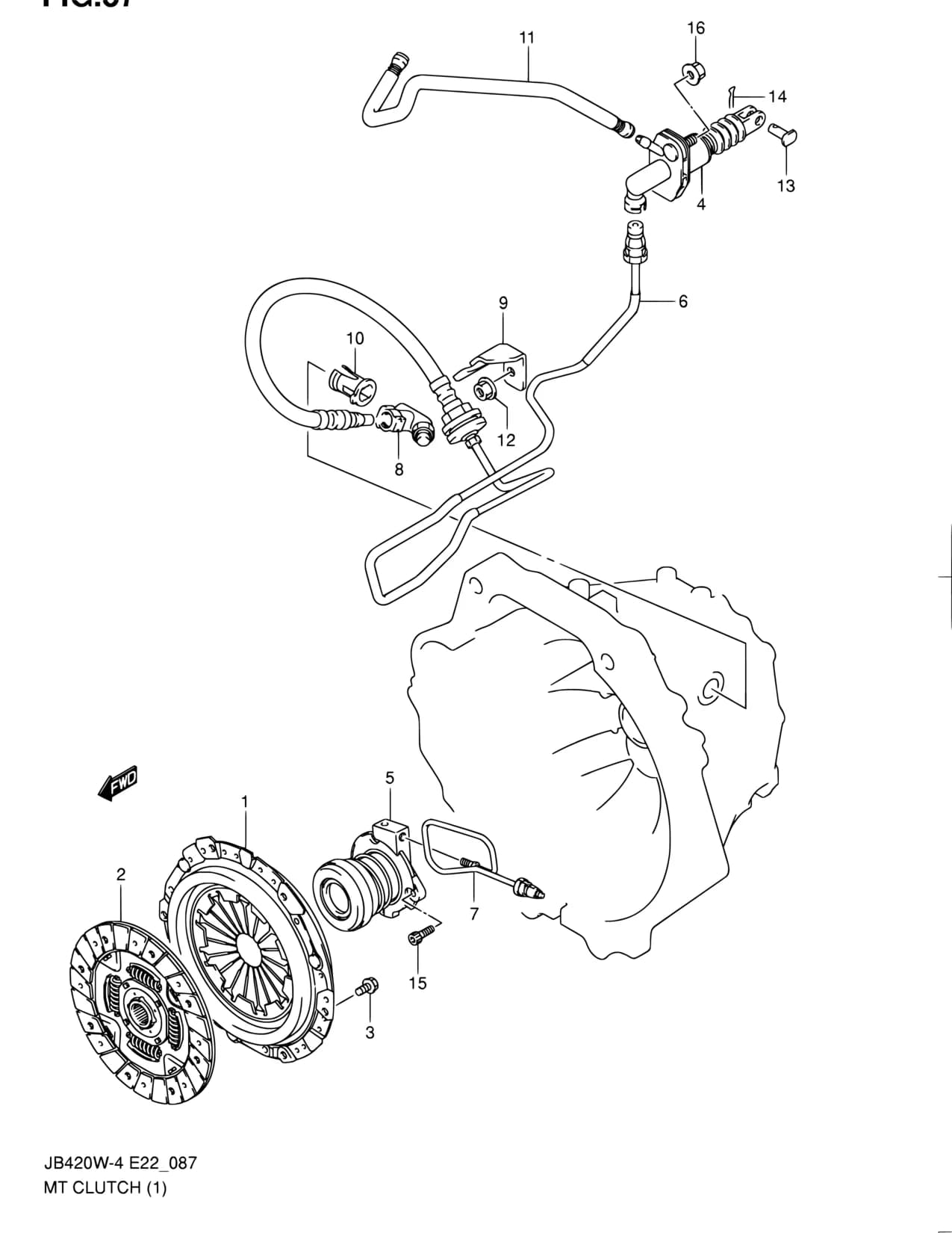 JB420W-5 — Transmission › 87 - MT CLUTCH (MT:JB420W:LHD)