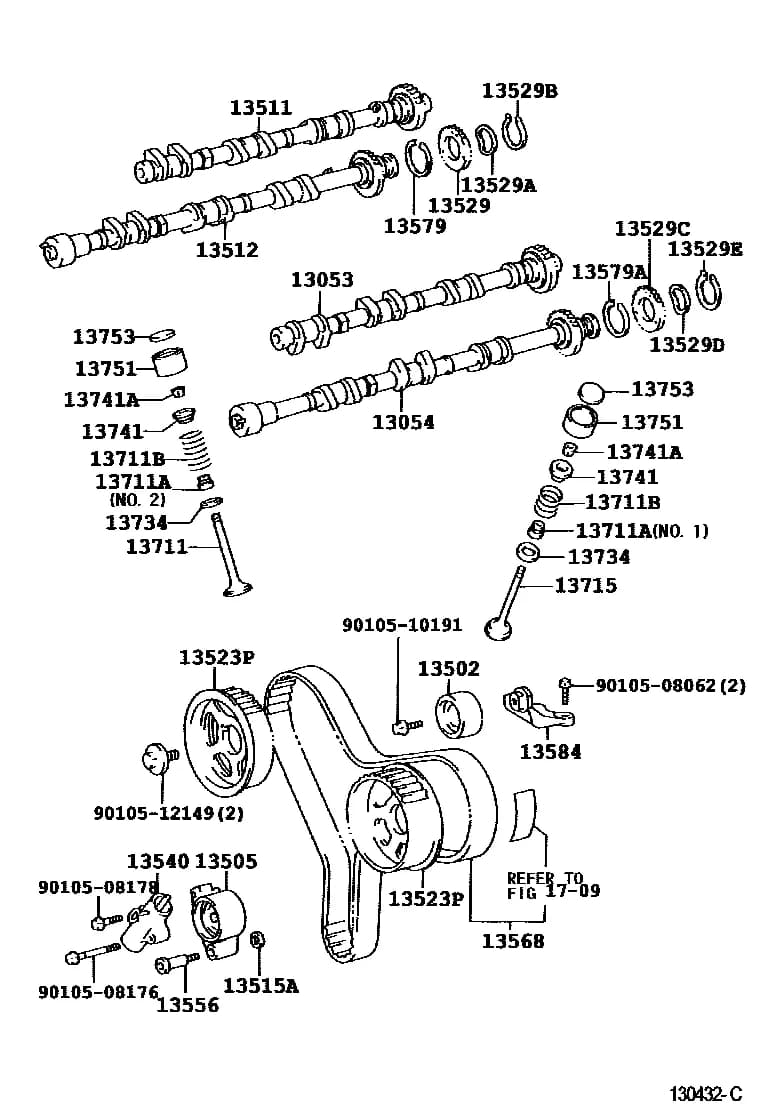 CAMRY 284570 — MCV30L-AEPGKW › 13-02 CAMSHAFT & VALVE