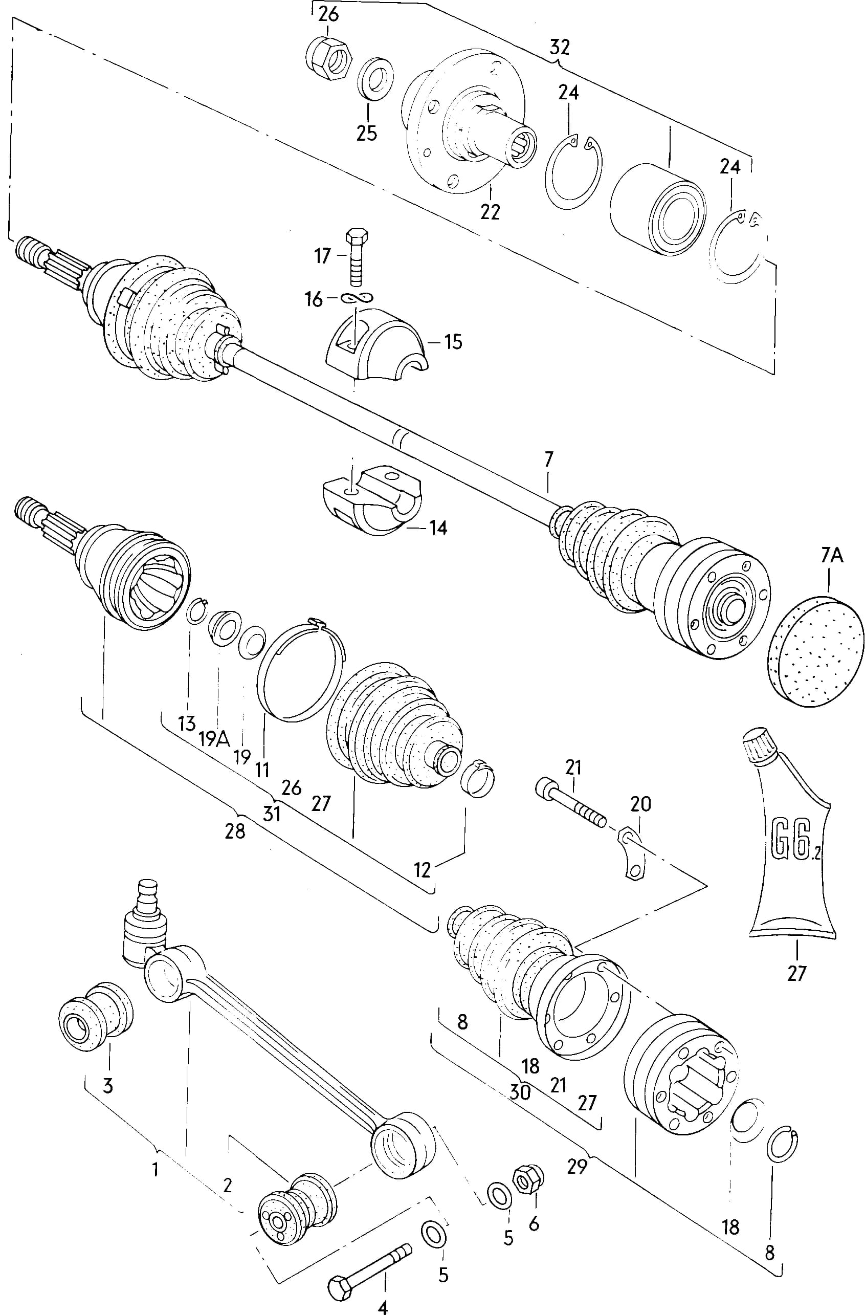 1989 — Front axle, steering › 30