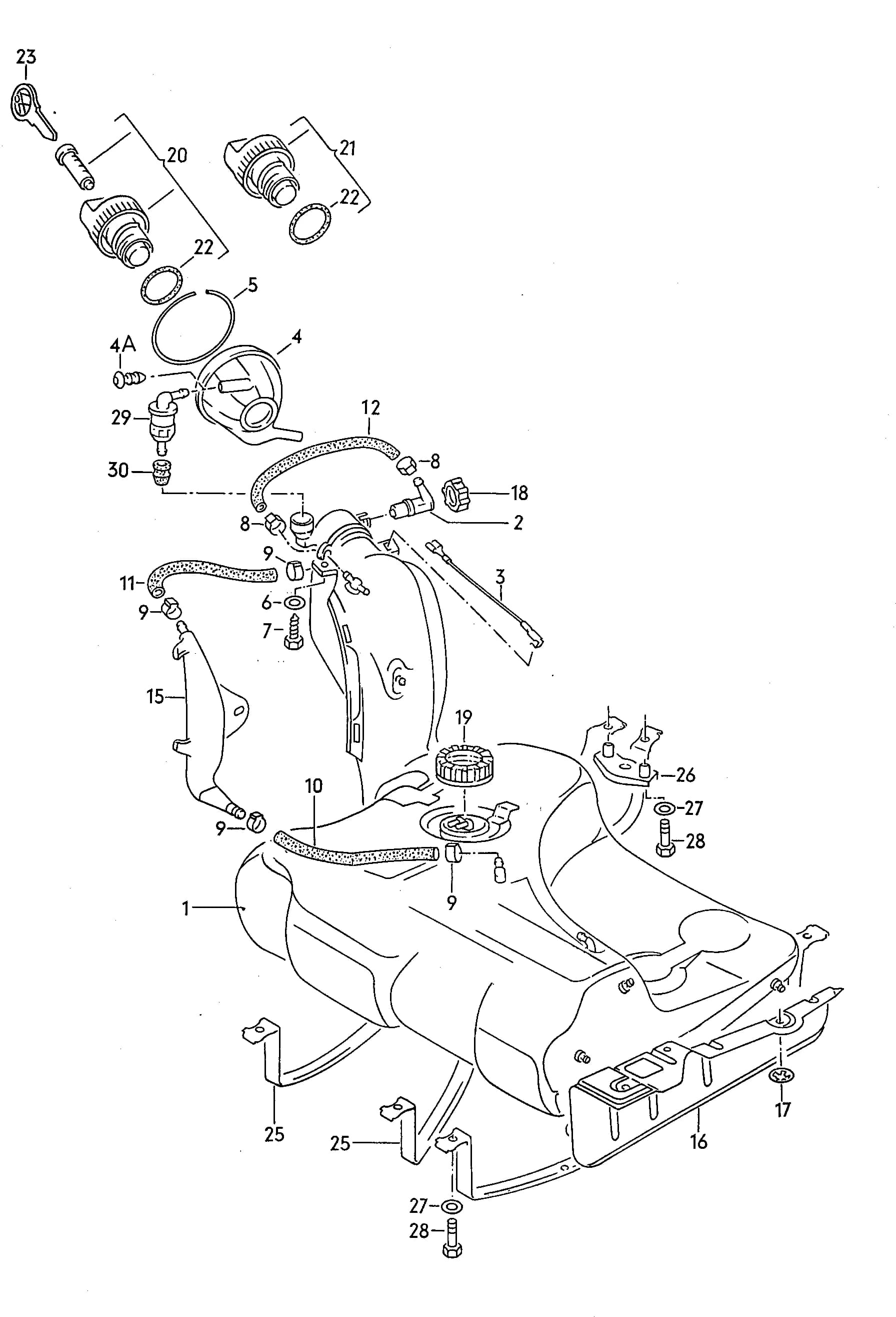 1989 (Jetta) — Fuel, exhaust, cooling › 65