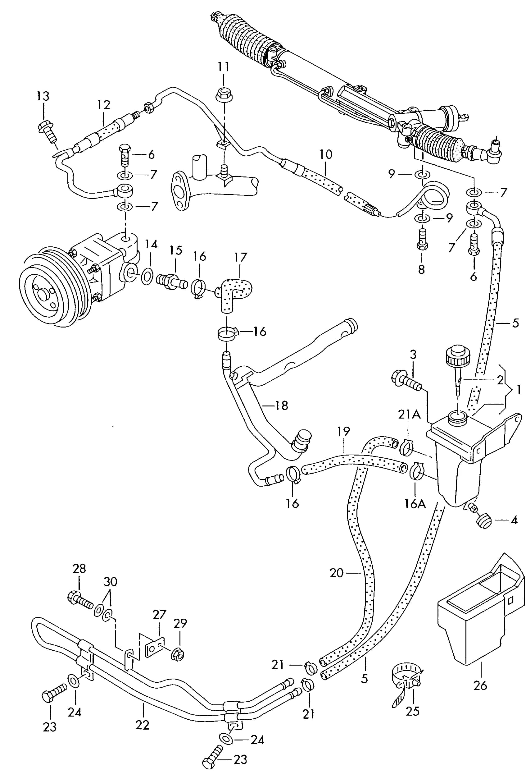1997 (3B-V-000 001 >>) — Front axle, steering › 42271