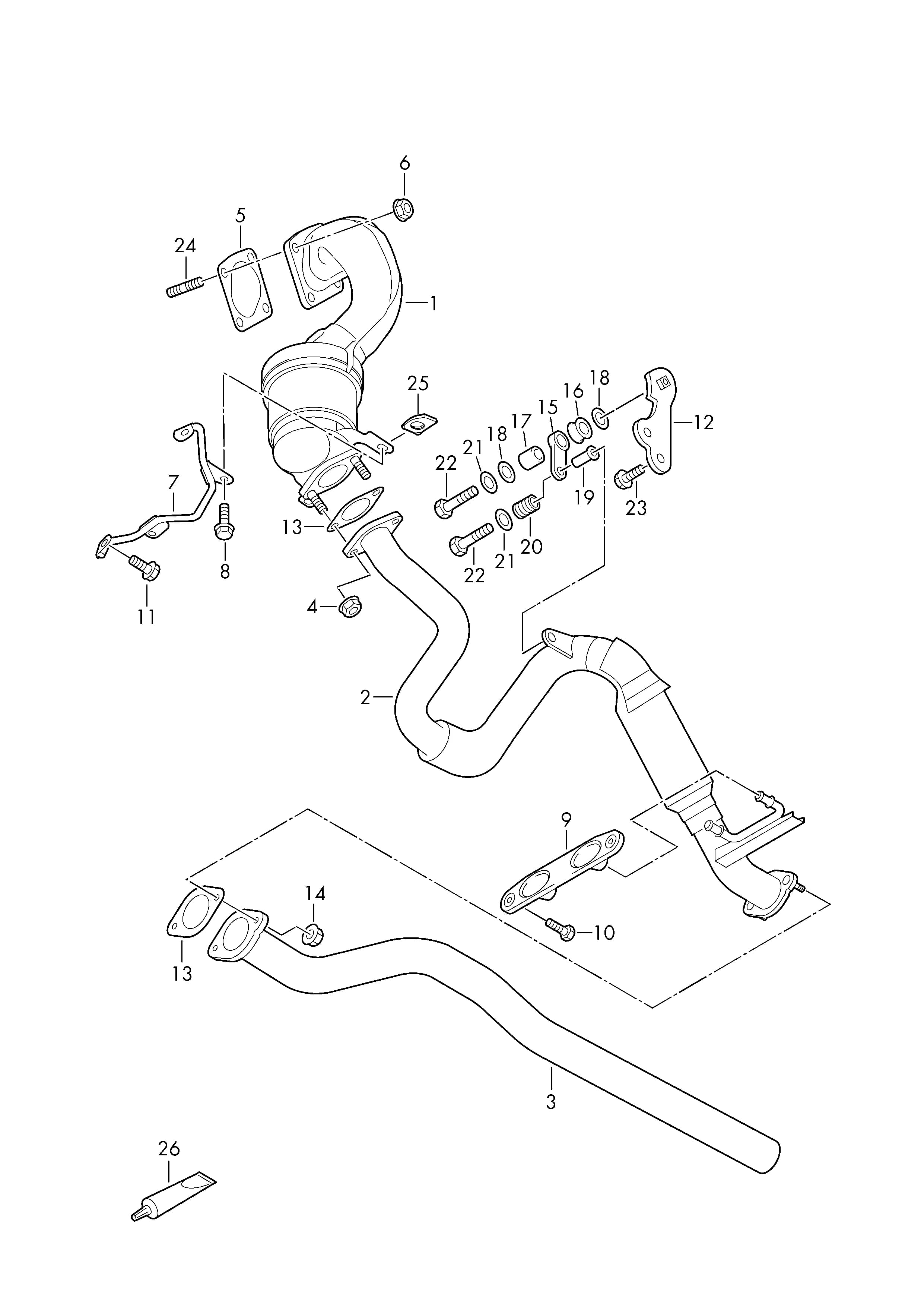 4motion+CAVA,CAVD,CTHA — 2018 (WVGZZZ5NZJ-000001  >>  5N2***) — Fuel, exhaust, cooling › 25350