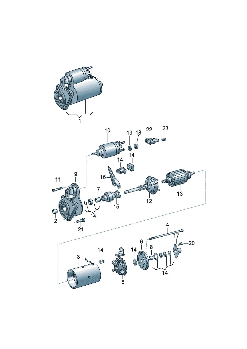 Starter — Lupo Lupo 3L TDI (Typ 6E/6X) (1999–2006) — Starter