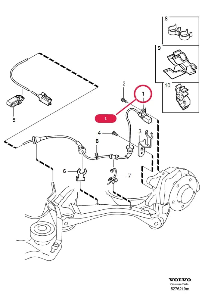 52 Hydraulic/Vacuum-hydraulic brakes — Subgroups of category: "Hydraulic/Vacuum-hydraulic brakes" › ABS-sensor Rear