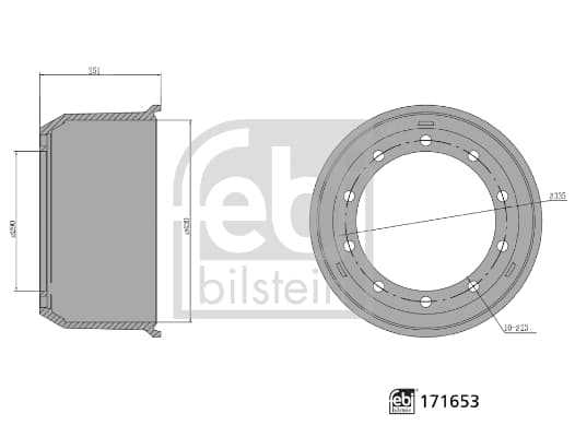 FEBI BILSTEIN 171653 Tamburo freno