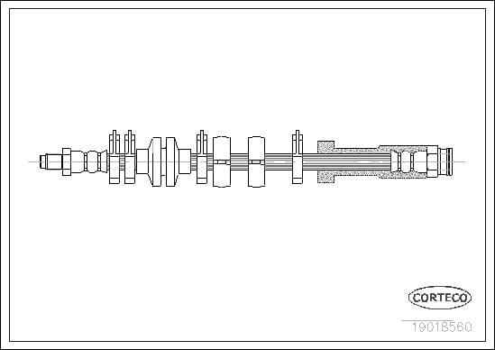 Tubo flessibile freno — CORTECO 19018560