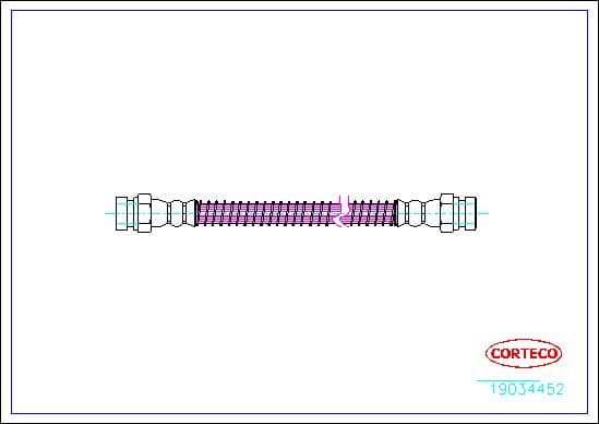 Tubo flessibile freno — CORTECO 19034452