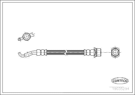 Tubo flessibile freno — CORTECO 19035294