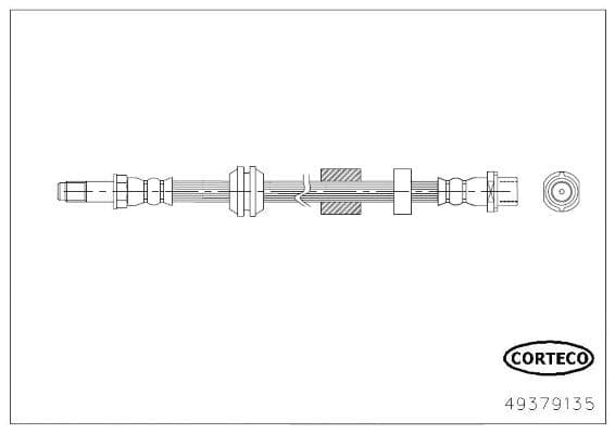 Tubo flessibile freno — CORTECO 49379135