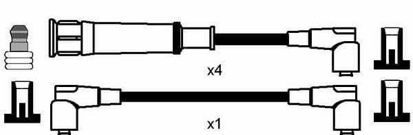 Kit cavi accensione — NGK 0556