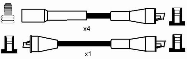 NGK 7196 Kit cavi accensione