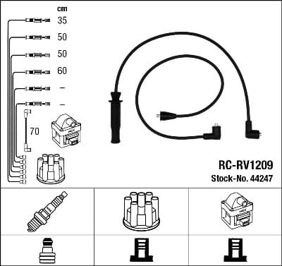 Kit cavi accensione — NGK 44247