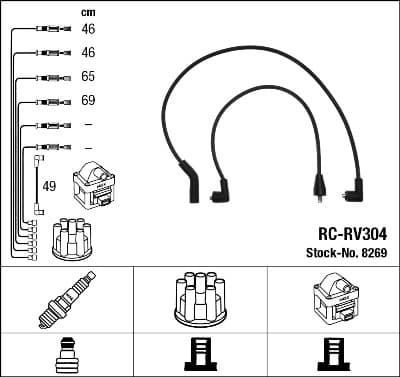 Kit cavi accensione — NGK 8269