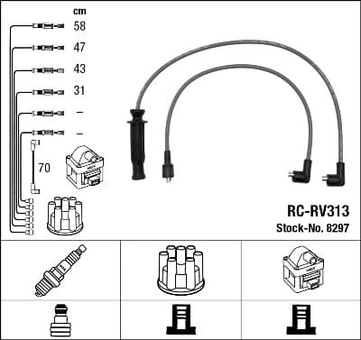 Kit cavi accensione — NGK 8297