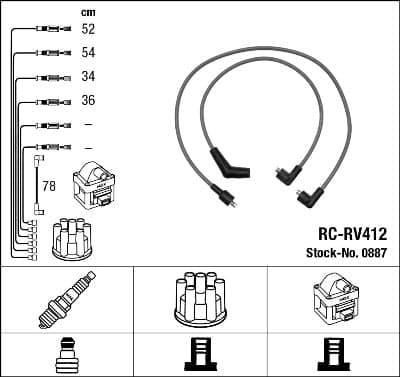 Kit cavi accensione — NGK 0887