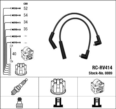 NGK 0889 Kit cavi accensione