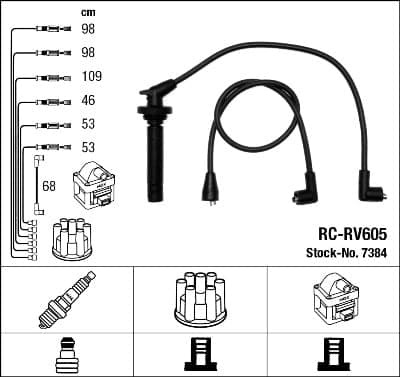 Kit cavi accensione — NGK 7384