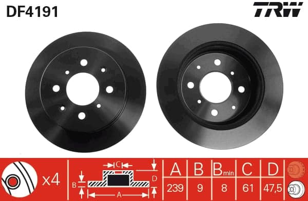 Dischi freno — TRW DF4191