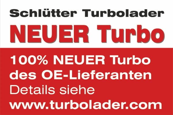 Original NEW BorgWarner Turbocharger (SCHLÜTTER TURBOLADER 172-00853)