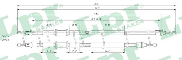 Cavo freno a mano — LPR C0249B