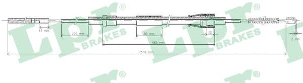 Cavo freno a mano — LPR C0962B