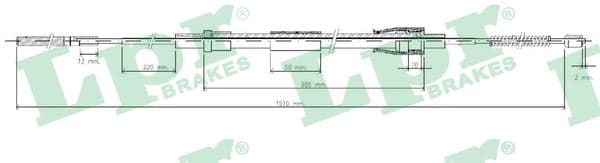 Cavo freno a mano — LPR C0965B