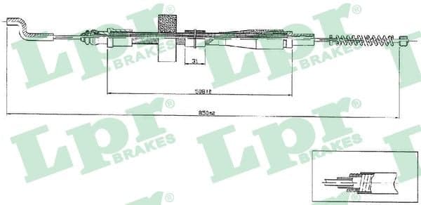 Cavo freno a mano — LPR C0971B