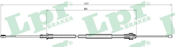 Cavo freno a mano — LPR C0998B