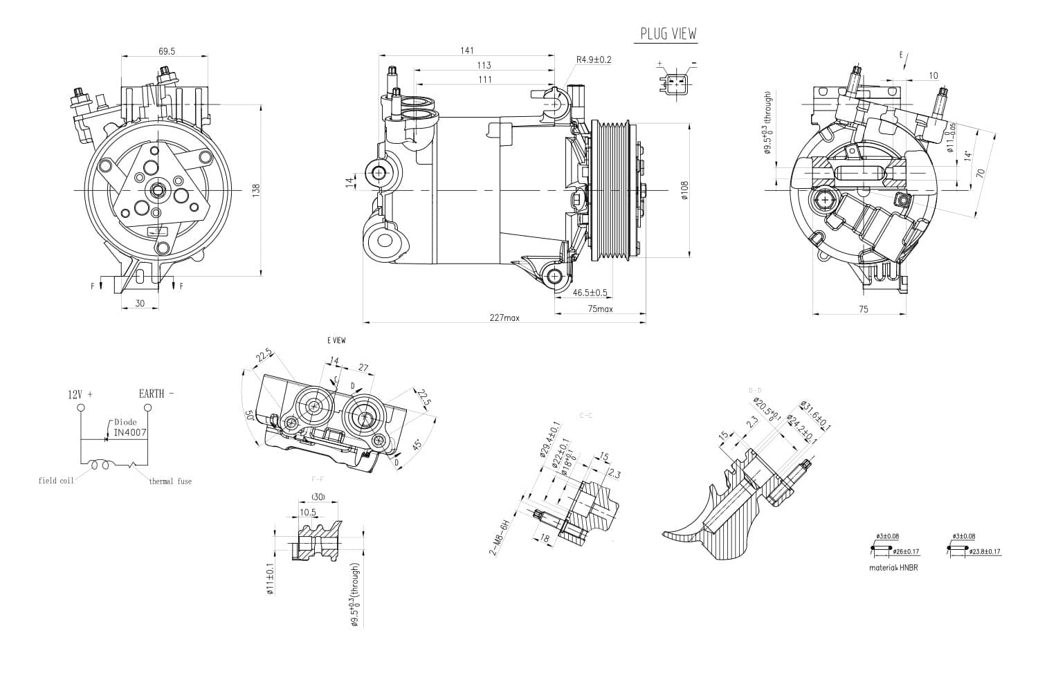 Compressore aria condizionata — HELLA 8FK 366 200-341