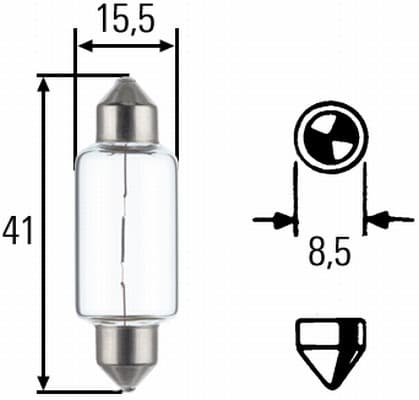 Lampadina, Luce retromarcia — HELLA 8GM 002 091-261