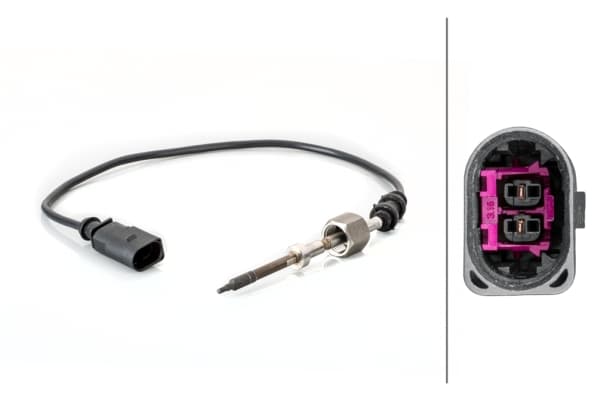 Sensore, Temperatura gas scarico — HELLA 6PT 014 494-831