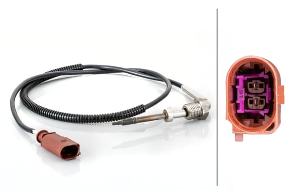 Sensore, Temperatura gas scarico — HELLA 6PT 014 494-631