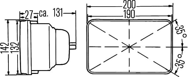 Gruppo ottico, Faro principale — HELLA 1AE 003 427-021